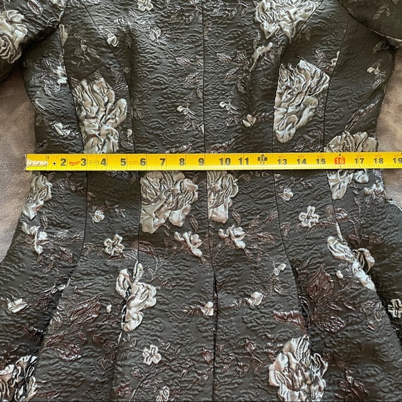 Teri Jon Floral Jacquard A-Line Dress - Picture 2 of 9